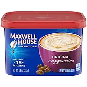 Aside from its convenience, Maxwell House International Original Cappuccino Instant Coffee offers long-lasting appeal. The canisters are easily stored and have a generous shelf life, ensuring you always have this delightful coffee blend at your disposal whenever the craving strikes. Furthermore, its affordability makes it an exceptional option for those on a budget or looking to save on their coffee expenses without compromising on quality.