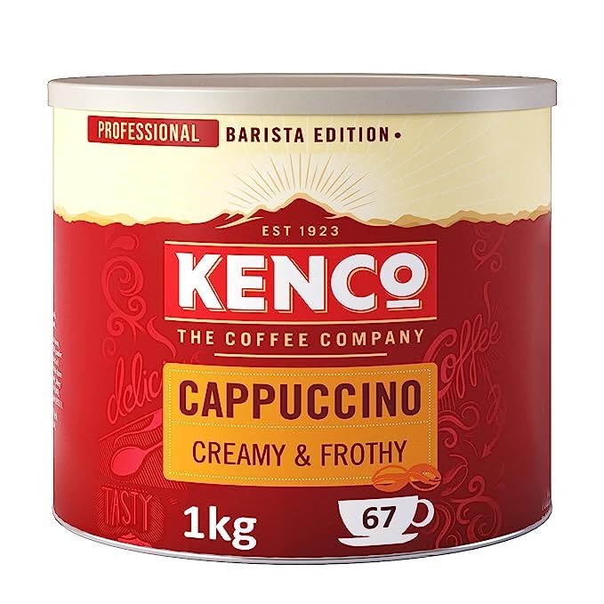 Experience the rich and indulgent taste of Kenco Cappuccino Instant Coffee 1kg. This popular brand of coffee is conveniently packaged in a tin weighing 1 kilogram, ensuring that you can enjoy numerous cups without the hassle of restocking too soon. 
What sets Kenco apart is its easy preparation.