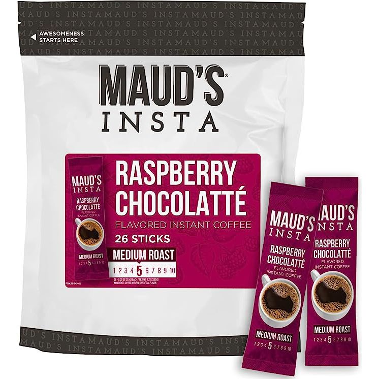 Experience the delightful blend of flavors with Maud's Instant Raspberry Chocolate Coffee, also known as Raspberry Choco Latte. Indulge in the sweet and tart notes of raspberries combined with the rich taste of chocolate.