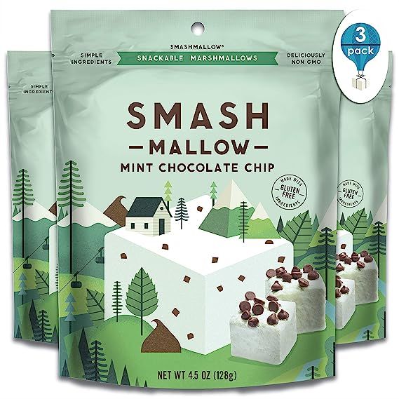 Mint Chocolate Chip by SMASHMALLOW is a popular snackable marshmallow that is perfect for those with a sweet tooth who want to indulge in a sweet treat without feeling guilty about their calorie intak