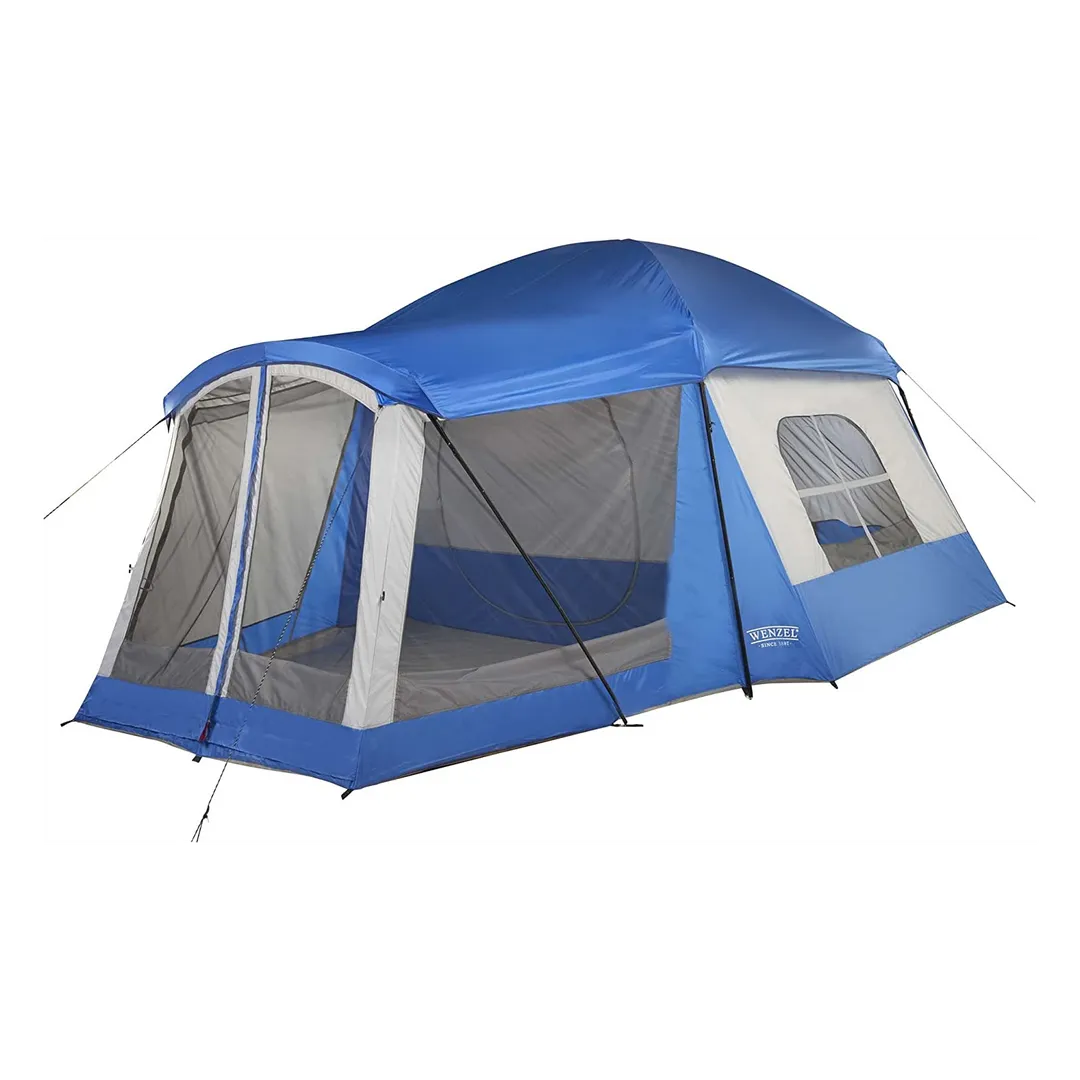 The Wenzel Klondike 8 Person Water Resistant Tent with Convertible Screen Room is a popular choice for family camping trips. This tent provides ample space for up to eight people with a main sleeping area and a separate screened porch.