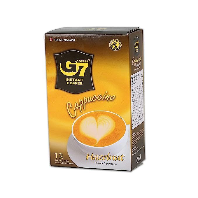 Experience the delightful blend of energy and flavor with Trung Nguyen G7 Cappuccino Hazelnut Instant Coffee. Crafted in Vietnam, this popular instant coffee offers a tantalizing hazelnut taste that is sure to please your palate.