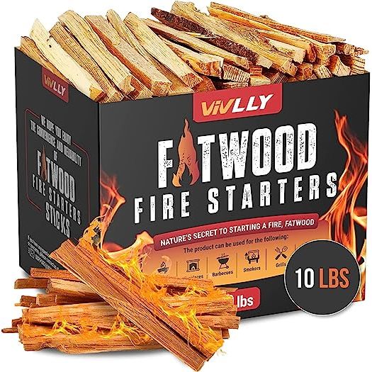 Looking for a reliable way to start your fireplace or campfire? Look no further than the Vivlly 10lb Fatwood Fire Starter Pack.