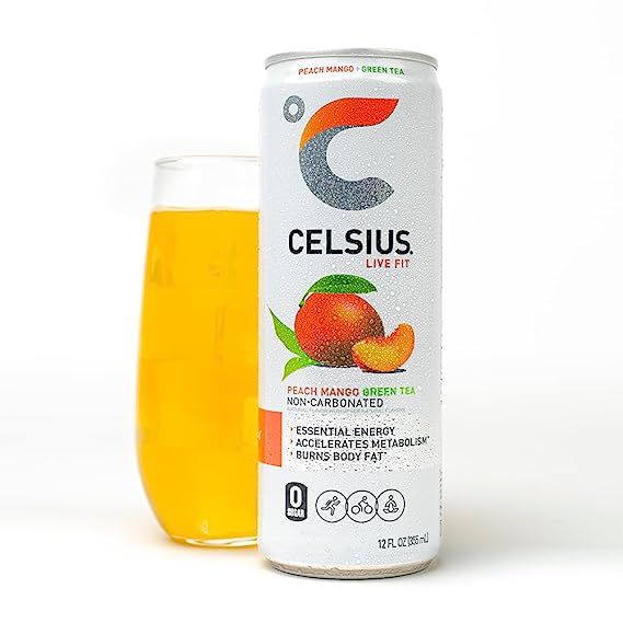 CELSIUS Peach Mango Green Tea is a functional essential energy drink that provides individuals with a natural boost of energy without the jitters or crash associated with other energy drinks. This product comes in a pack of six, with each pack containing four 12 fluid ounce cans of the drink.