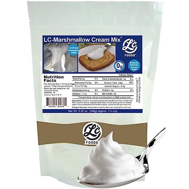 Introducing LC Foods Low Carb Marshmallow Cream Mix, the perfect addition to all your favorite recipes! Whether you're making fluffernutters, fudge and marshmallow party mix, or marshmallow fluff icings, this mix is the ideal ingredient. With just a few simple steps, you'll be able to enjoy a creamy and delicious treat.