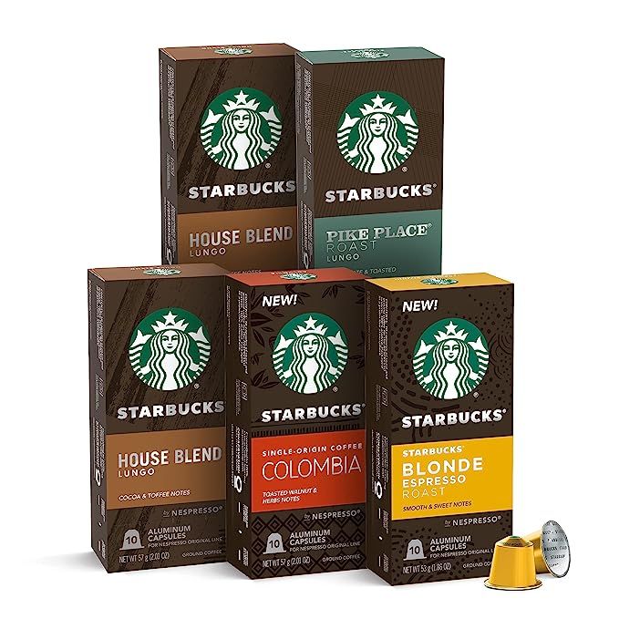 Introducing the Starbucks Favorites Nespresso Capsules, a delightful collaboration between two iconic brands - Starbucks and Nespresso. Crafted specifically for use with original line Nespresso machines like Essenza Mini, Pixie, CitiZ, and more, these capsules ensure a seamless brewing experience.