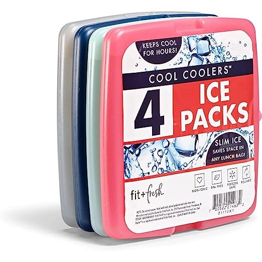 Cool Coolers Slim, Reusable Ice Packs: Your Perfect Cooling Companion
When it comes to keeping your food and beverages chilled on the go, Fit + Fresh Cool Coolers Slim ice packs offer a practical and reliable solution. Designed for various uses, these multicolored ice packs are a versatile addition to your lunch bags, beach bags, coolers, and more.