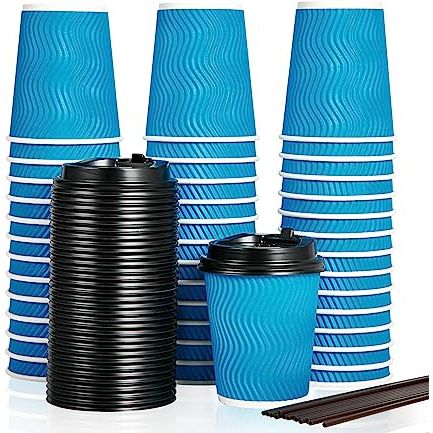 Introducing our Disposable Coffee Cups with Lids in an 8 oz size, designed for ultimate convenience and practicality. No more burnt fingers thanks to the sturdy structure and triple-insulated S-shaped corrugated walls, which keep your hot drink warm while ensuring the outside remains comfortably cool to the touch.