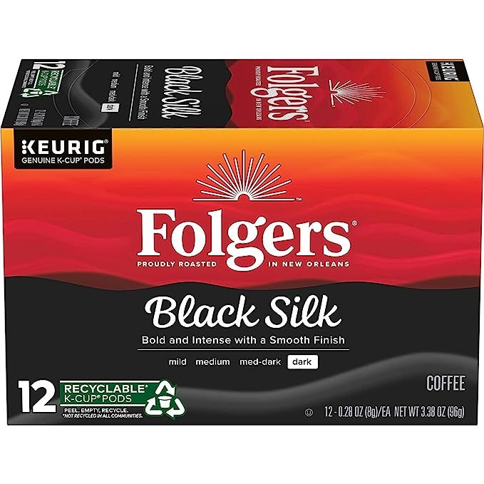 Experience the bold and robust flavor of Folgers Black Silk Dark Roast Coffee, now available in a convenient pack of 72 Keurig K-Cup Pods. This popular choice among coffee lovers delivers a rich and satisfying experience with every sip.
With the 12 Count pack of 6, you'll never run out of these delicious coffee pods.