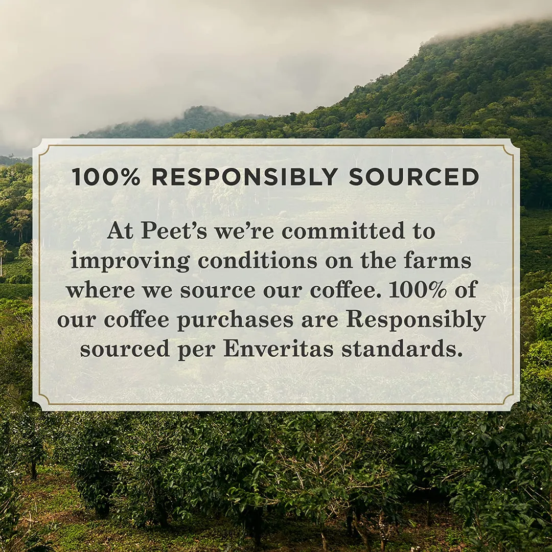 Highlighting their dedication to sustainable practices, Peet's Coffee actively engages with coffee farmers and communities, forging an equitable partnership that ensures fair compensation and environmental stewardship. By choosing Peet's Coffee products, consumers wholeheartedly support these endeavors while indulging in a truly guilt-free and delectable coffee experience.