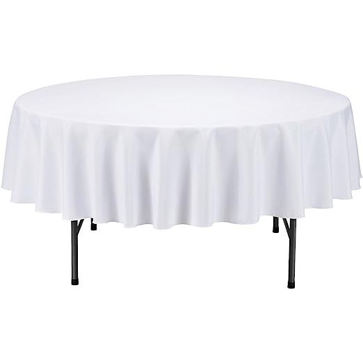 Introducing our superior fabric round tablecloth, made from 100% premium polyester. With a diameter of 70 inches, this functional table linen is the perfect addition to any occasion, whether it be a wedding, restaurant, party, banquet, or daily home kitchen use. 
Choose from over 20 vibrant and bright colors to match your table and home decoration.