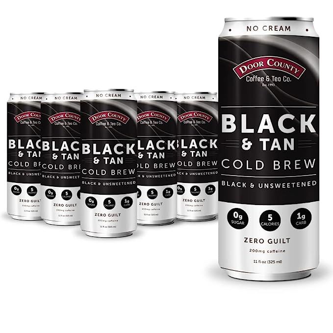 Experience the ultimate convenience and pure bliss with Door County Coffee's Ready to Drink Canned Cold Brew. Crafted by skilled artisans, this 6-pack of 11-ounce cans is a dream come true for coffee lovers craving a quick and delightful beverage. Made with a unique brewing process, each can promises optimal flavor extraction and unmatched quality.