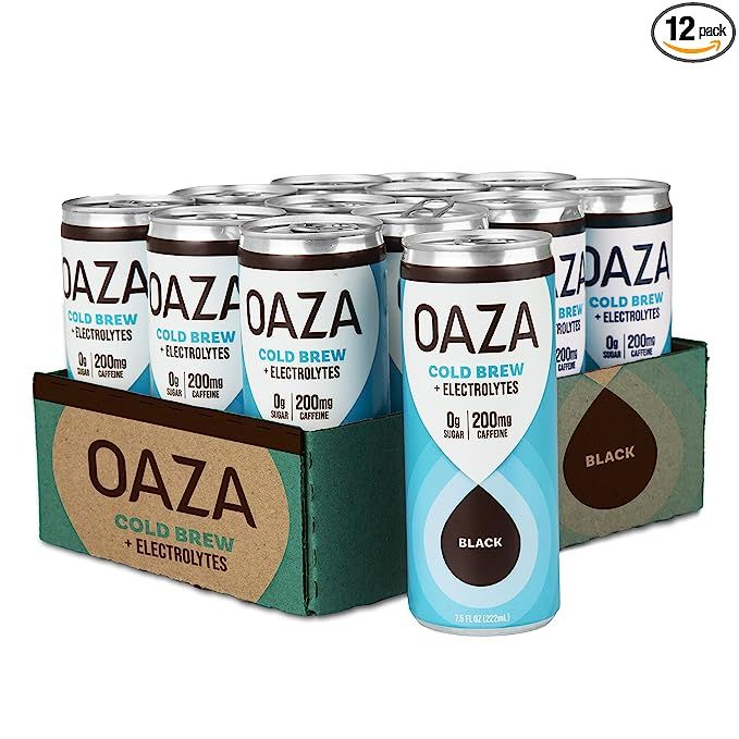 Introducing Oaza Black Cold Brew Coffee + Electrolytes, a groundbreaking beverage that merges the invigorating properties of cold brew coffee with the added advantages of electrolytes. This exceptional drink is the ideal way to stay revitalized and invigorated throughout the day, all without the presence of any added sugar.