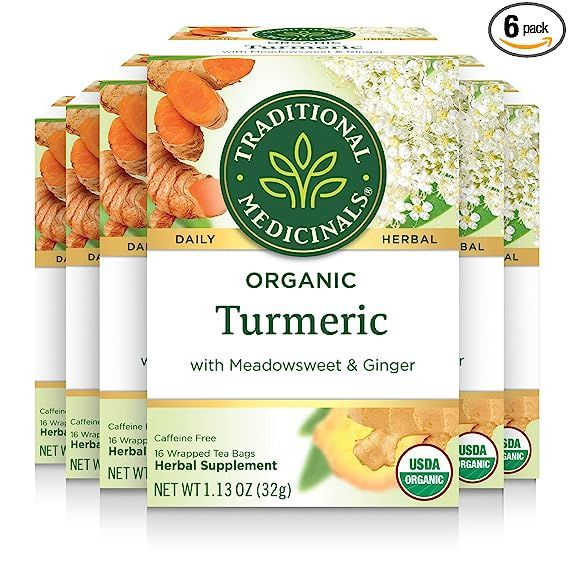 Traditional Medicinals is a renowned herbal tea brand offering a wide range of organic products that promote wellness. One of their popular blends is the Traditional Medicinals Organic Turmeric with Meadowsweet & Ginger Herbal Tea. This herbal tea is specially crafted to support a healthy response to inflammation.
Each box of Traditional Medicinals