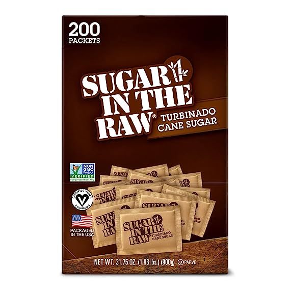 Introducing Sugar In The Raw, a delicious all-natural sweetener with a distinct molasses flavor and a beautiful golden hue. Unlike refined sugars, this product is the perfect pure and natural alternative. It is perfect for all your baking needs or for stirring into your favorite beverages.