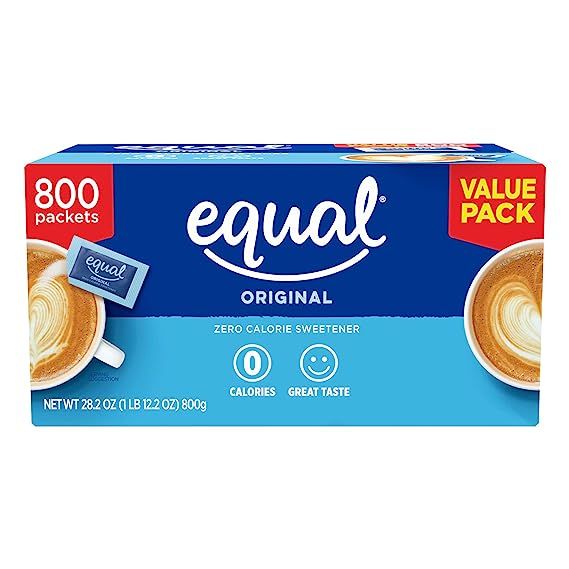 Introducing EQUAL Sweetener, the ultimate zero-calorie sweetener for anyone looking to cut back on sugar and calories without sacrificing taste. This 800-count bulk pack is perfect for those who want a convenient and long-lasting supply of this guilt-free alternative. Whether you have diabetes or are on a keto diet, EQUAL Sweetener is a great addit