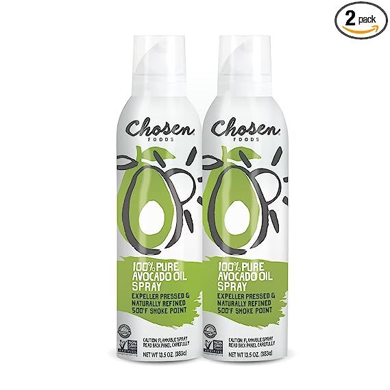 Chosen Foods avocado oil spray is the perfect addition to your kitchen. Made from 100% pure avocados, this oil is naturally refined and never diluted. Packed with good fats and antioxidants from Vitamin E, it is a wholesome and nourishing superfood.