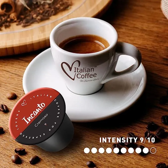 4 50-pack of Delicitaly Italian Coffee capsules for Lavazza BLUE and Lavazza EXPERT, containing Single Espresso pods (50 pods of Incanto espresso)