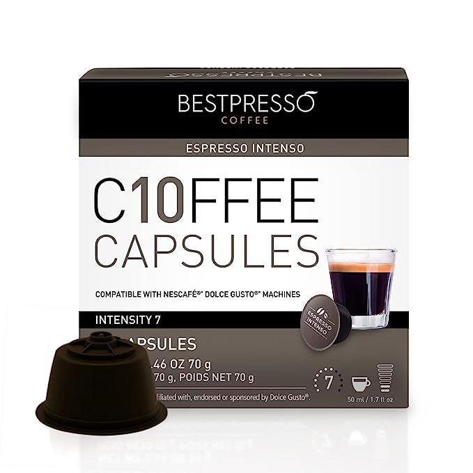 Discover the perfect coffee companion for Nescafe Dolce Gusto coffee machine owners with Bestpresso Coffee Capsules. Specially designed to effortlessly fit into these machines, these capsules guarantee a hassle-free brewing process that results in a rich and intense espresso experience.