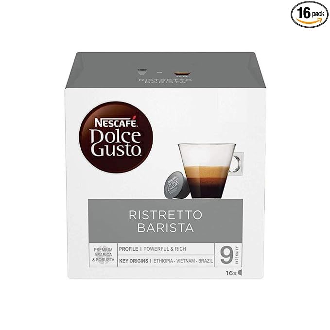 Nescafe Dolce Gusto presents the Nescafe Dolce Gusto Espresso Barista, a selection of coffee pods that caters to the diverse palates of coffee lovers. Offering a café-like experience in the comfort of your own home, this premium espresso combines strength and flavor in every sip.