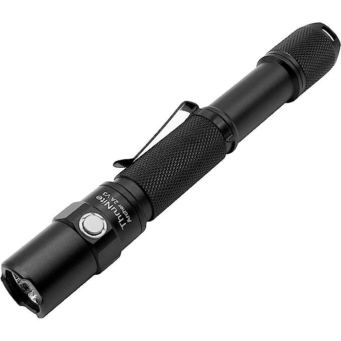 Introducing the Compact and Lightweight Archer Flashlight! Designed to perfectly fit in your hands, this flashlight measures just 6 inches in length and less than an inch in width. Its portability is unparalleled as you can effortlessly carry it in your purse, backpack, or pocket without even realizing it's there. The dual button placement ensures 