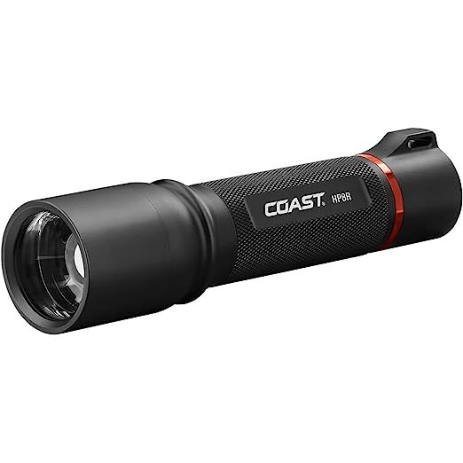 The COAST HP8R 1000 Lumen Rechargeable PURE BEAM Focusing LED Flashlight is a rugged and dependable lighting tool designed for both outdoor and indoor activities. With its advanced LED technology, this flashlight emits a brilliant 1000 lumens of bright white light.