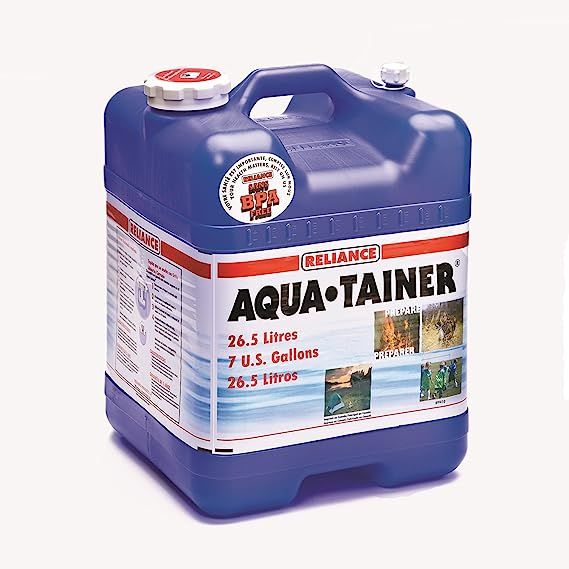 Reliance Products presents the Aqua-Tainer 7 Gallon Rigid Water Container, a trustworthy companion for storing and moving water. This ingenious solution comes in a pack of two, guaranteeing an abundant water supply for activities like camping, outdoor events, or emergency situations.
Boasting a capacious 7-gallon capacity per container, the Aqua-Ta