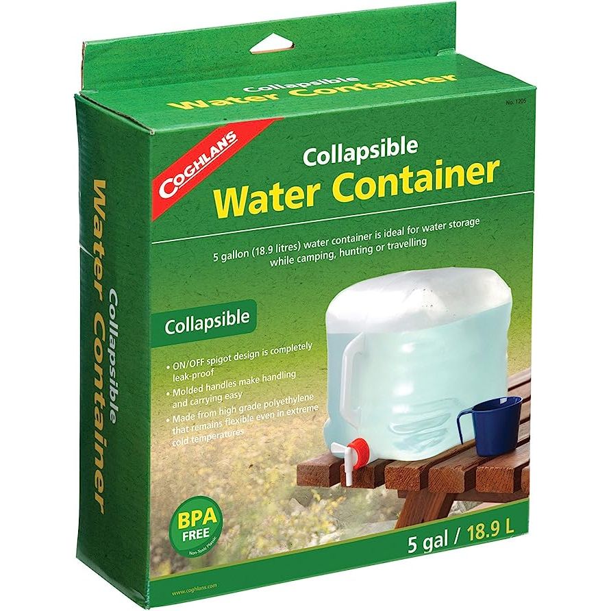 Designed for outdoor enthusiasts and campers, the Coghlan's Collapsible Water Container is a must-have tool for carrying and storing water while on the move. With a sizable capacity of up to 5 gallons, this container is both practical and functional.