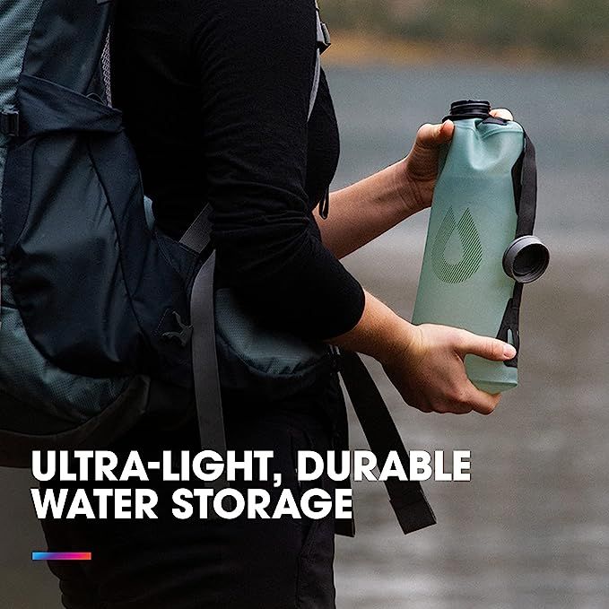 Introducing the Portable Water Storage Container, a must-have for every outdoor enthusiast. This container is designed to be incredibly convenient and packable, making it a perfect addition to your camping or hiking gear. When not in use, simply fold or crush it and store it in the included storage bag.