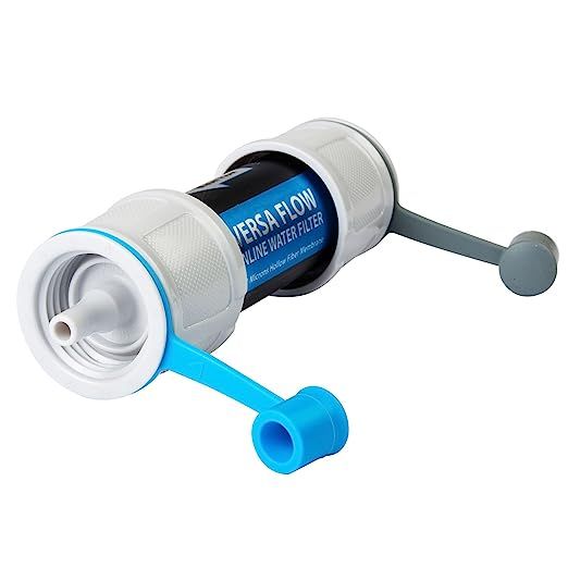 The HydroBlu Versa Flow Water Filter System is a compact and versatile water filtration solution designed for outdoor enthusiasts, travelers, and emergency preparedness. This portable filtration system helps ensure access to clean and safe drinking water in various scenarios.