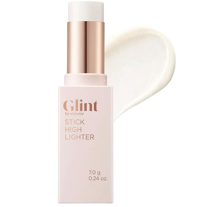 Introducing our multi-functional stick highlighter from Glint. This versatile product is not just your ordinary highlighter - it can also be used as a blush or even as an eyeshadow, making it a must-have in your makeup bag.