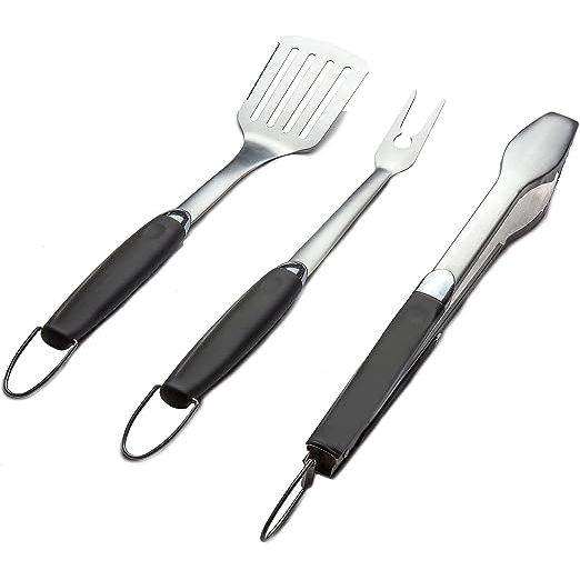 Introducing the Simplistex 3 Piece Barbecue Grill Tool Set - the ultimate essential for every barbecue lover! No more wasting money on unnecessary tools, our set includes only the essentials for a perfect grilling experience. Designed with convenience in mind, our extra large BBQ utensils measuring 16 long provide comfort and durability while handl