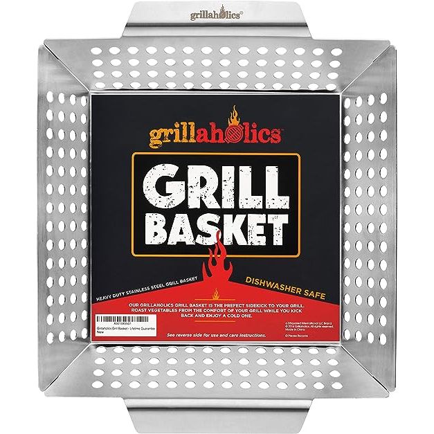 Introducing the ultimate grilling companion for avid Grillaholics - the meticulously crafted stainless steel grill basket! Elevate your BBQ game and embrace the true essence of an American meal, complete with the sizzling symphony of your favorite foods and a refreshing cold beer in hand. Designed with utmost precision, this exceptional BBQ tool is