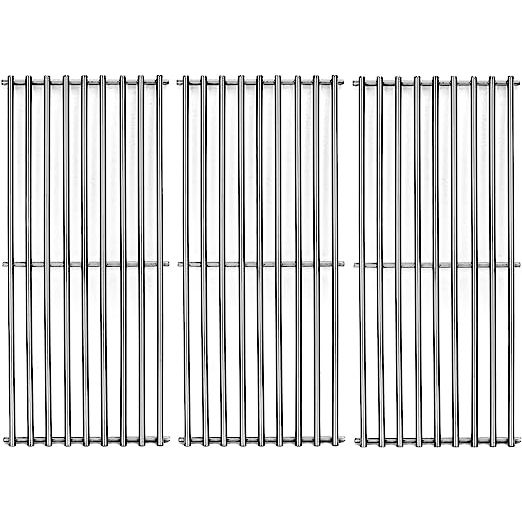 The Votenli S6505A (3-Pack) Stainless Steel Cooking Grid Grates are the perfect replacement for your worn-out grates on your Chargriller and King Griller gas grill models.