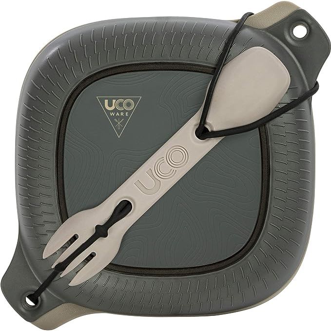 Introducing the UCO 4-Piece Camping Mess Kit - your must-have companion for outdoor adventures. This versatile and practical set includes a bowl, a plate, and a 3-in-1 spork utensil, offering a convenient and compact solution for dining on the go.