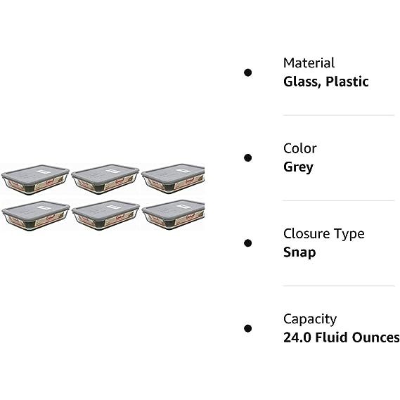 Enhance your kitchen with the versatile and practical Pyrex 3-Cup Rectangular Dish with Grey Plastic Lid. This exceptional dish is constructed from nonporous glass, ensuring strength and durability while preventing chipping, staining, and odors. It effortlessly handles the dishwasher, refrigerator, microwave, and pre-heated oven, providing endless 