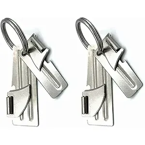 USA-Made Can Openers: P-38 & P-51, with Key Rings Bundle image