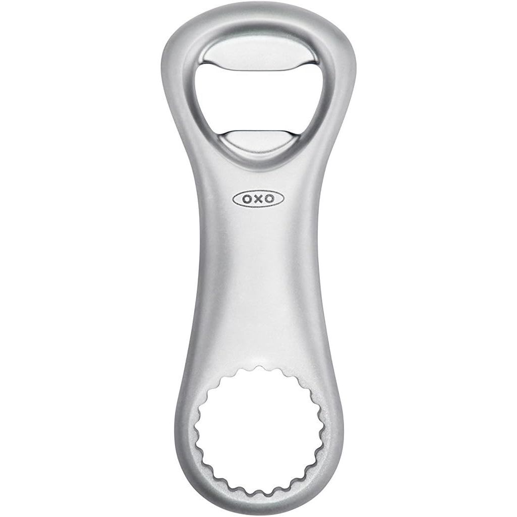 Introducing the OXO SteeL Bottle Opener - a must-have tool designed to effortlessly open bottle caps with ease. Crafted from high-quality stainless steel, this durable and sturdy bottle opener is built to last. Its sleek and compact design ensures comfortable handling, making it the perfect companion for any occasion.