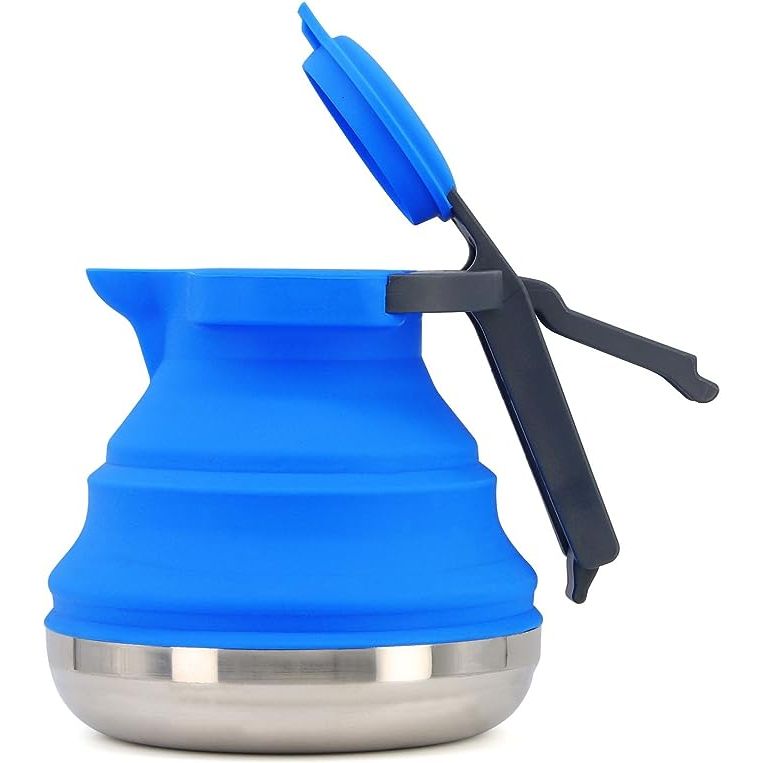 Enjoy the great outdoors with the convenience of a collapsible camping kettle. Perfect for hiking, camping, or traveling, this essential gear is designed for compactness and lightweight convenience.