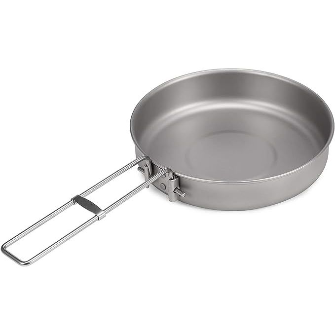 The Pure Titanium Construction Fry Pan is a must-have for single person cooking. Made from pure titanium, this fry pan is both super light and corrosion-resistant, making it perfect for any outdoor activity. The titanium material ensures that no odors or tastes are transferred to your food and water, providing a pure and delicious experience.