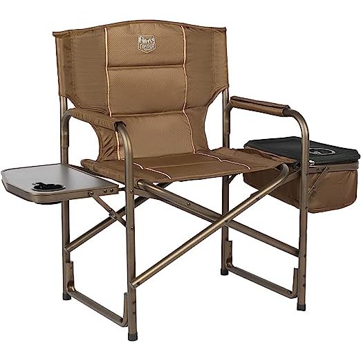 Timber Ridge specializes in outdoor furniture and camping gear for those who love the outdoors. One of their popular products is the Lightweight Camping, Portable Laurel Director's Side Table, Cooler Bag & Mesh Pocket Compact Outdoor Folding Lawn Chair.