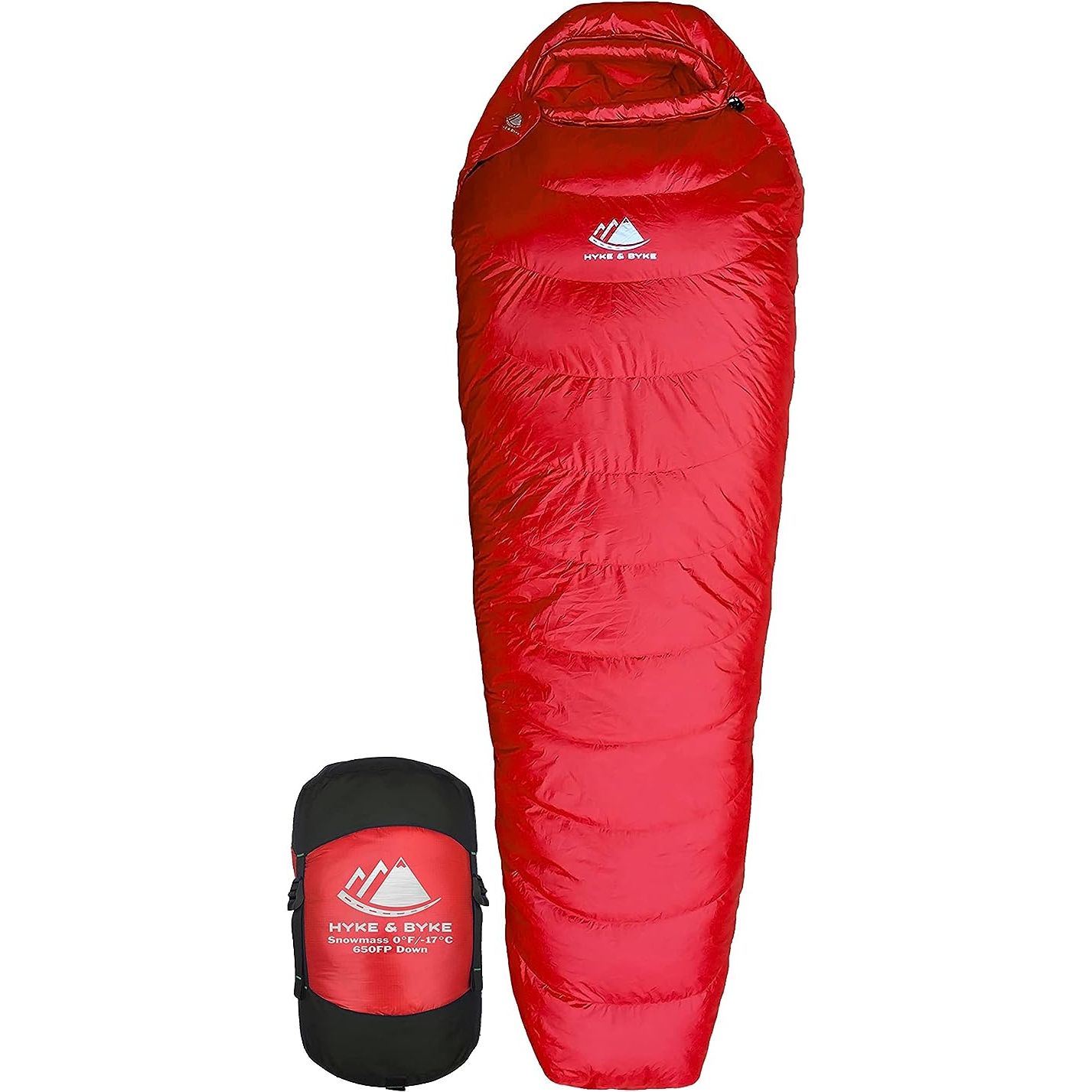 Introducing the Hyke & Byke Ultralight Duck Down Sleeping Bag, the ultimate solution for saving space and weight without compromising on warmth. Made with premium quality duck down filling, this sleeping bag is nature's best light insulator, offering superior warmth-to-weight ratio to keep you cozy in even the coldest outdoor winter weather.