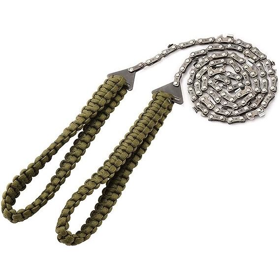 Pocket Chainsaws with Paracord Handles are compact and versatile tools designed for emergency outdoor survival situations. These folding chain hand saws are specifically built to facilitate fast and efficient wood and tree cutting, making them ideal for camping, backpacking, hiking, and hunting trips.