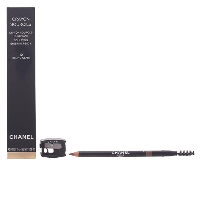 Frame your face with the sculpting perfection of Chanel Crayon Sourcils Sculpting Eyebrow Pencil in #10 Blond Clair. A crucial element of any polished look, perfectly groomed eyebrows can elevate your aesthetic instantly. This luxury eyebrow pencil is adored for its precision and ease, rapidly becoming a staple in the beauty kits of both makeup connoisseurs and top industry professionals. With its impeccable application and blendable color, this pencil is your pathway to achieving brow excellence.

Designed with a slender 0.03-ounce form, Chanel's eyebrow architect glides on with unmatched precision. The Blond Clair hue is meticulously calibrated for those with lighter locks, offering a natural enhancement that complements your complexion. Beyond the perfect shade for fair hair, Chanel presents an inclusive spectrum of colors to flawlessly match every hair color, guaranteeing a seamless blend for all. Convenience meets elegance with its retractable design—no sharpening, no mess, and no product waste.

Embodying the essence of Chanel's legacy of sophistication and premium craftsmanship, this eyebrow pencil pledges enduring, impeccable brows. Indulge in the creamy consistency that effortlessly embarks on the skin, allowing for the ultimate seamless blending. Created to withstand the vigors of daily life, its tenacious formula ensures that your brows remain impeccable from dawn to dusk. Whether you’re refining a natural look or crafting a bold statement for an evening soiree, Chanel’s eyebrow pencil delivers versatility and durability for long-lasting, worry-free elegance.