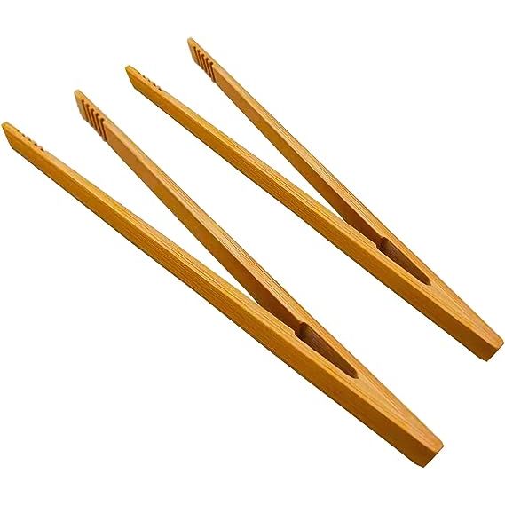 Enhance your cooking experience with the innovative Two Pieces of 100% Natural Bamboo Toast Tongs. Measuring 10.2 inches each, these kitchen utensils are crafted from pure bamboo, offering both durability and elegance to your kitchen.