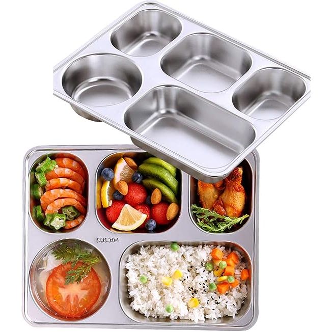 In recent years, there has been a growing trend towards using stainless steel divided dinner trays for various purposes. One popular option is the AIYoo Set of 2 Stainless Steel Rectangular Divided Dinner Tray.