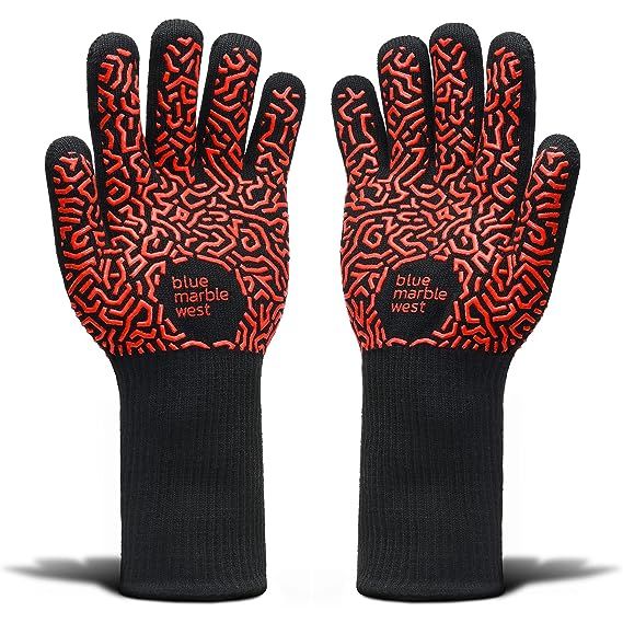 These heavy-duty performance gloves are specifically designed for grill masters and cooking enthusiasts. Made with aramid fiber and silicone, they offer superior protection against extreme temperatures up to 1472°F/800°C.