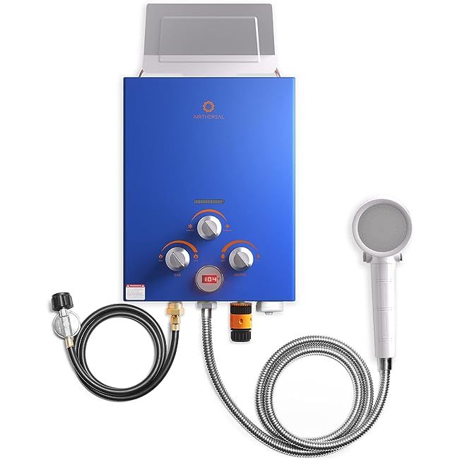 Introducing our portable propane water heater, the perfect solution for endless hot water wherever you go. With a maximum power output of 41,000 BTU/hour, this powerful water heater instantly provides 1.58 gallons of hot water per minute, without the need for preheating. Whether you're camping, traveling in your RV, or simply giving your pet a bath