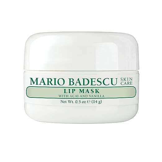 The Mario Badescu Lip Mask with Acai and Vanilla is an overnight lip treatment designed for all skin types. This lip mask is enriched with skin softening coconut oil and hydrating shea butter to provide intense moisture and nourishment for your lips while you sleep.