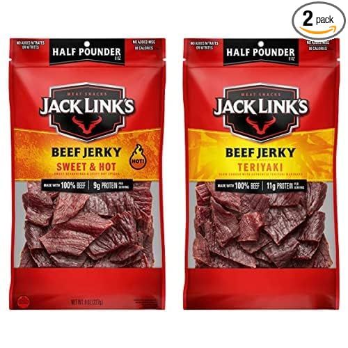 Introducing Jack Link's Beef Jerky, the perfect snack to keep you energized and satisfied throughout the day. Packed with protein, this delicious jerky is made from lean cuts of 100% beef. With only 4% fat and no added MSG or Nitrates/Nitrites, it's a healthy and nutritious choice.